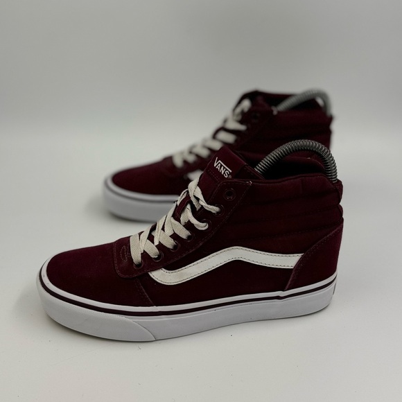 Vans burgundy sk8 hi women’s size 6 - Picture 2 of 6